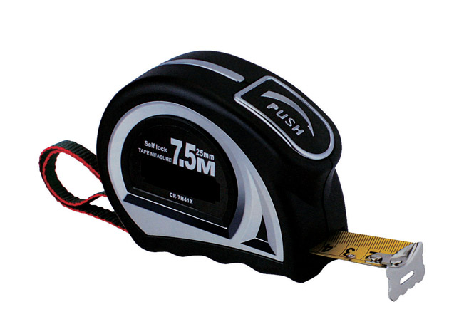 
	Tape measure with self-lock button
	Size: 16mm&times;2m, 16mm&times;3m, 16mm&times;3.5m,
	19mm&times;5m, 25mm&times;7.5m, 25mm&times;8m