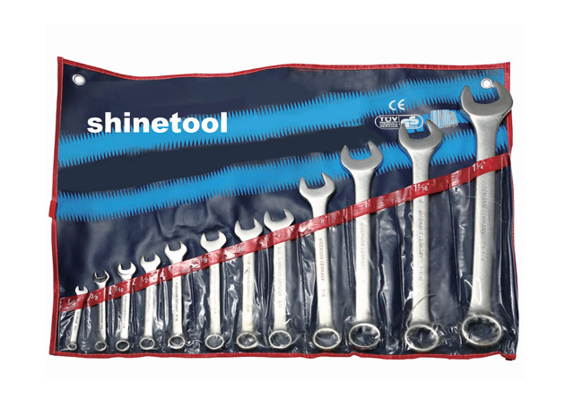 Combination wrench set, sand finished surface
Size: 12&times;(6, 8, 10, 12, 14, 17, 19, 22, 24, 27, 30, 32mm) 12&times;(1/4", 3/8", 7/16", 1/2", 9/16", 5/8", 11/16", 3/4", 7/8", 1", 1-1/16", 1-1/4&quo