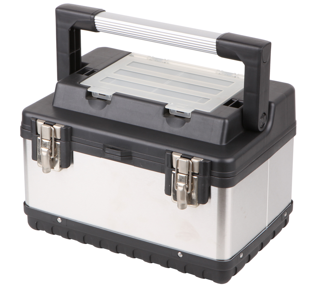 Stainless Steel Tool Box 15" with Aluminum Handle Wide  TE90-02011A
