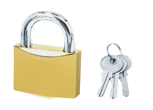 
	Heavy-duty brass padlock&nbsp;

	Body material: Brass 

	Cylinder material: Brass 

	Surface: Bright polished 

	Keys: Iron pin keys

	Size: 20, 25, 32, 38, 50, 63, 75mm