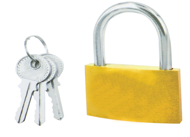 
	Thin type brass padlock