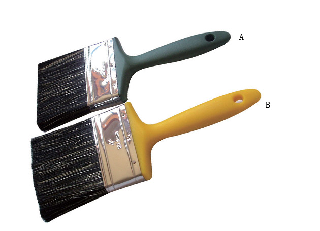 
	Flat brush, natural bristles with PET filament, plastic handle Size: 4&rdquo;, 5&rdquo;, 6&rdquo;