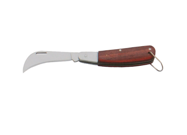 
	Electrician&rsquo;s knife, wooden handle
	Size: 8&rdquo;